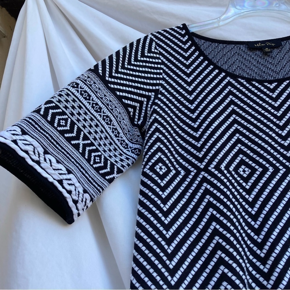 Melissa Paige black and white striped dress, size medium - Picture 3 of 9